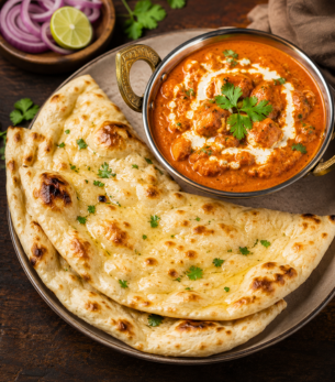 butter naan with cashew carry