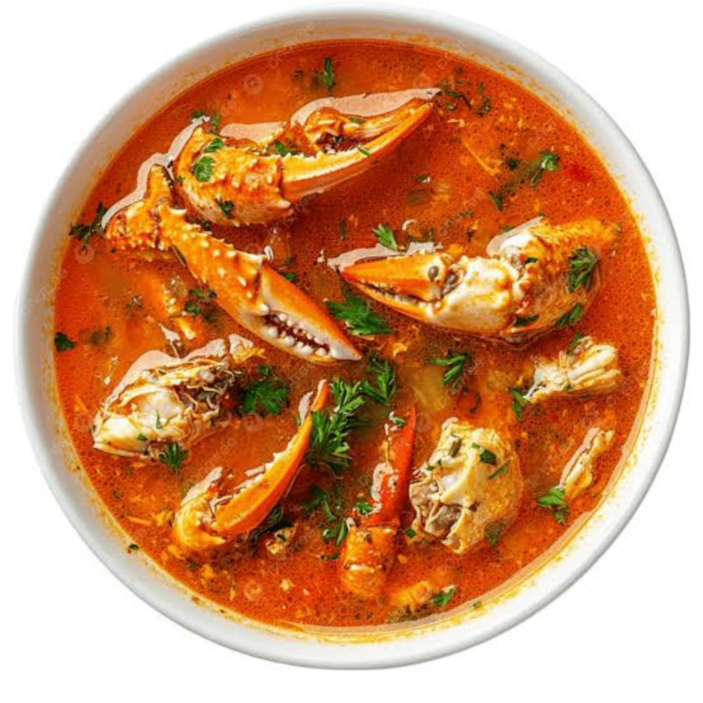 crab red peper soup